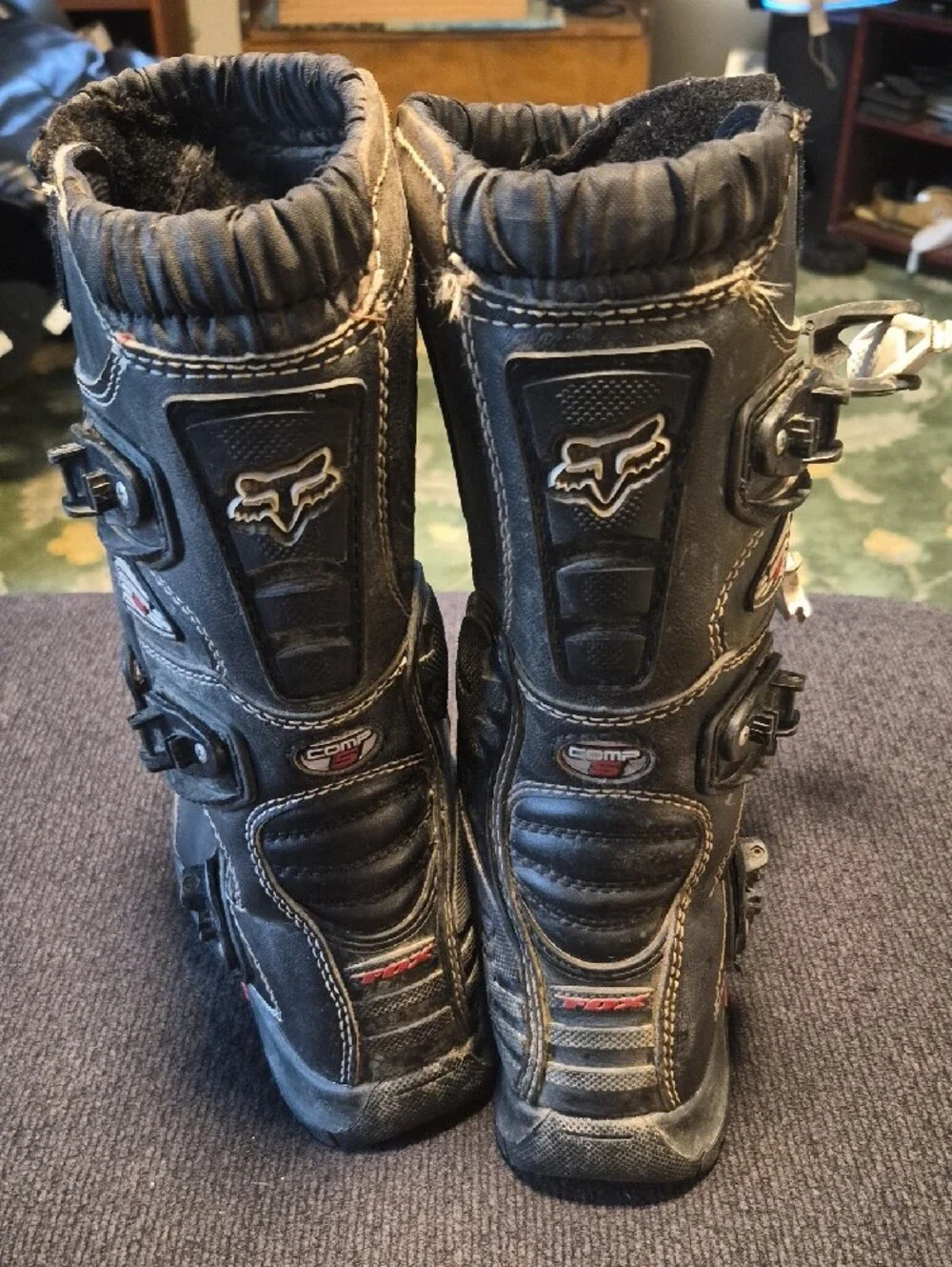 Fox Black and Red Men’s Off-Road MX Boots